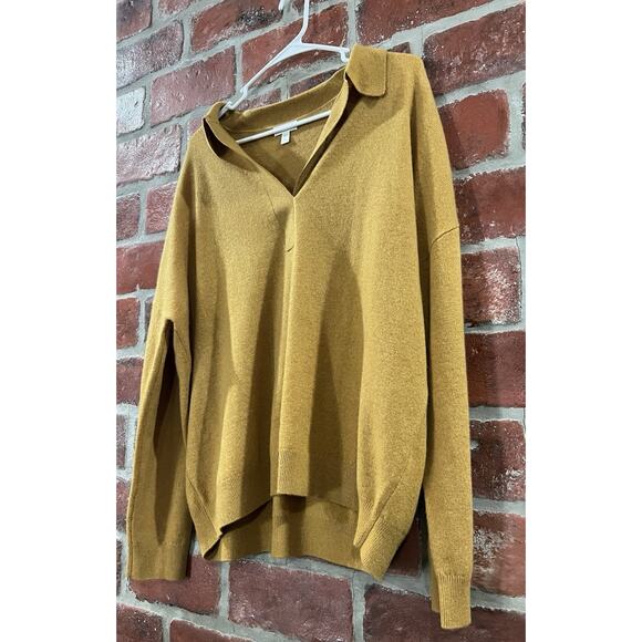 Garnet Hill Essential Cashmere Polo Sweater Pullover Collared Size XL $179 - Picture 4 of 10